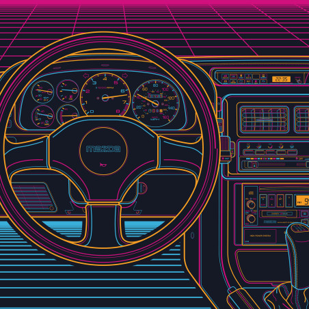 Mazda RX7 FC Eighties Sunset