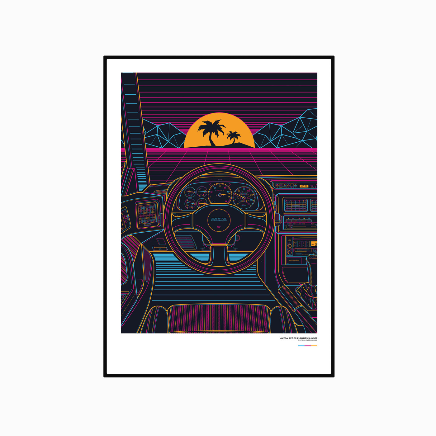 Mazda RX7 FC Eighties Sunset