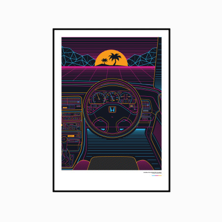 Honda CRX Eighties Sunset