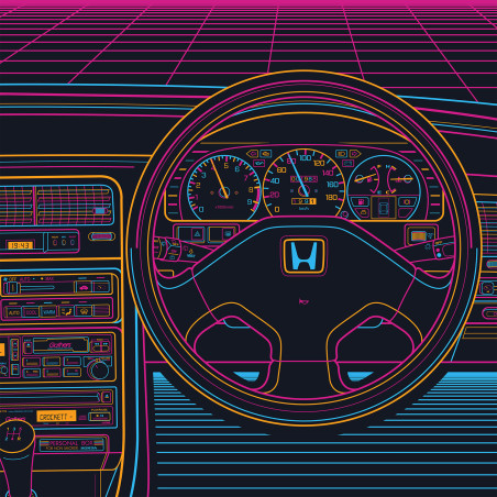 Honda CRX Eighties Sunset