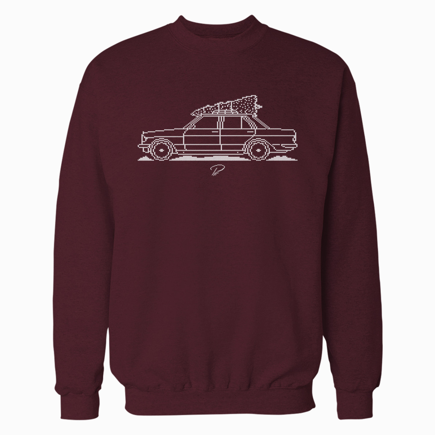 Mercedes-Benz W123 Sedan Minimal Christmas Sweater