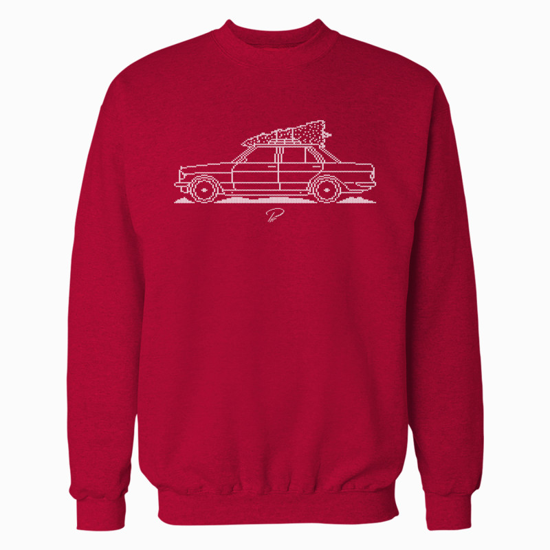 Mercedes-Benz W123 Sedan Minimal Christmas Sweater