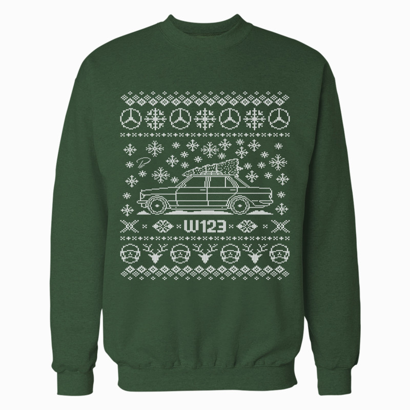 Mercedes-Benz W123 Sedan Full Christmas Sweater