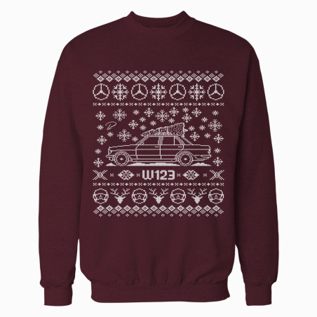 Mercedes-Benz W123 Sedan Full Christmas Sweater