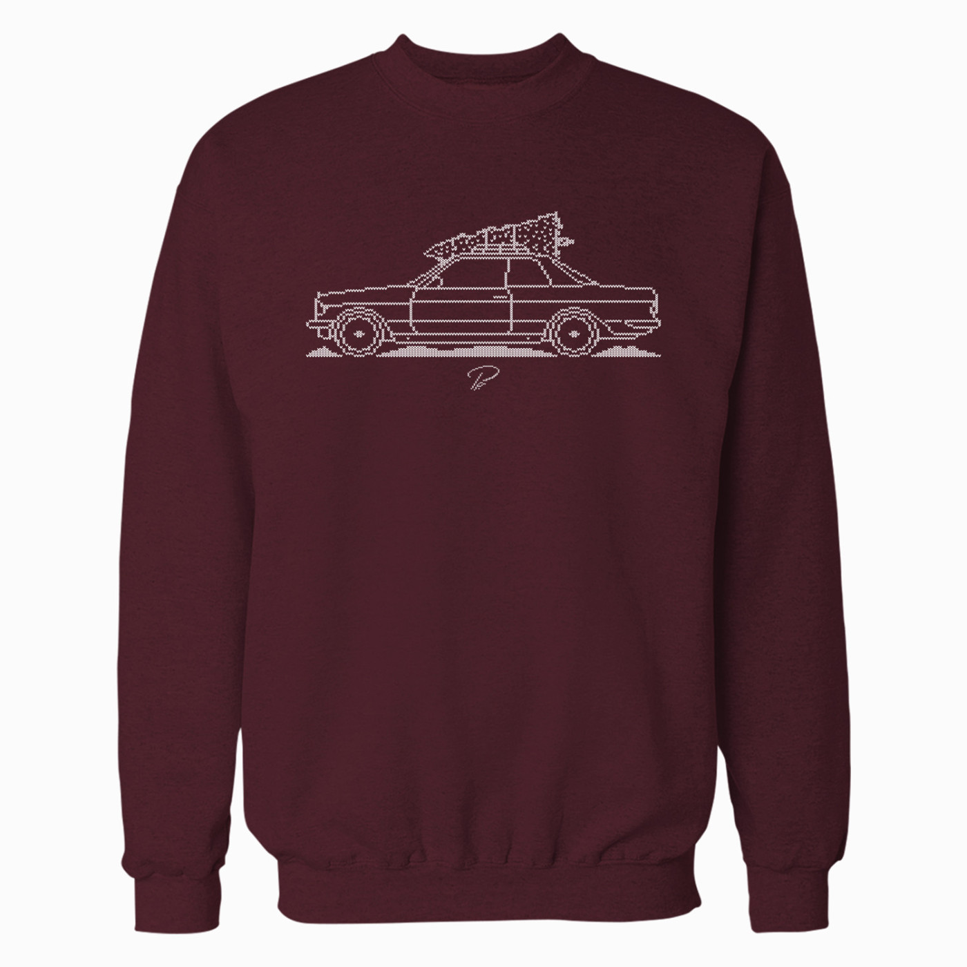 Mercedes-Benz W123 Coupe Minimal Christmas Sweater Mercedes-Benz W123 Coupe Minimal Christmas Sweater