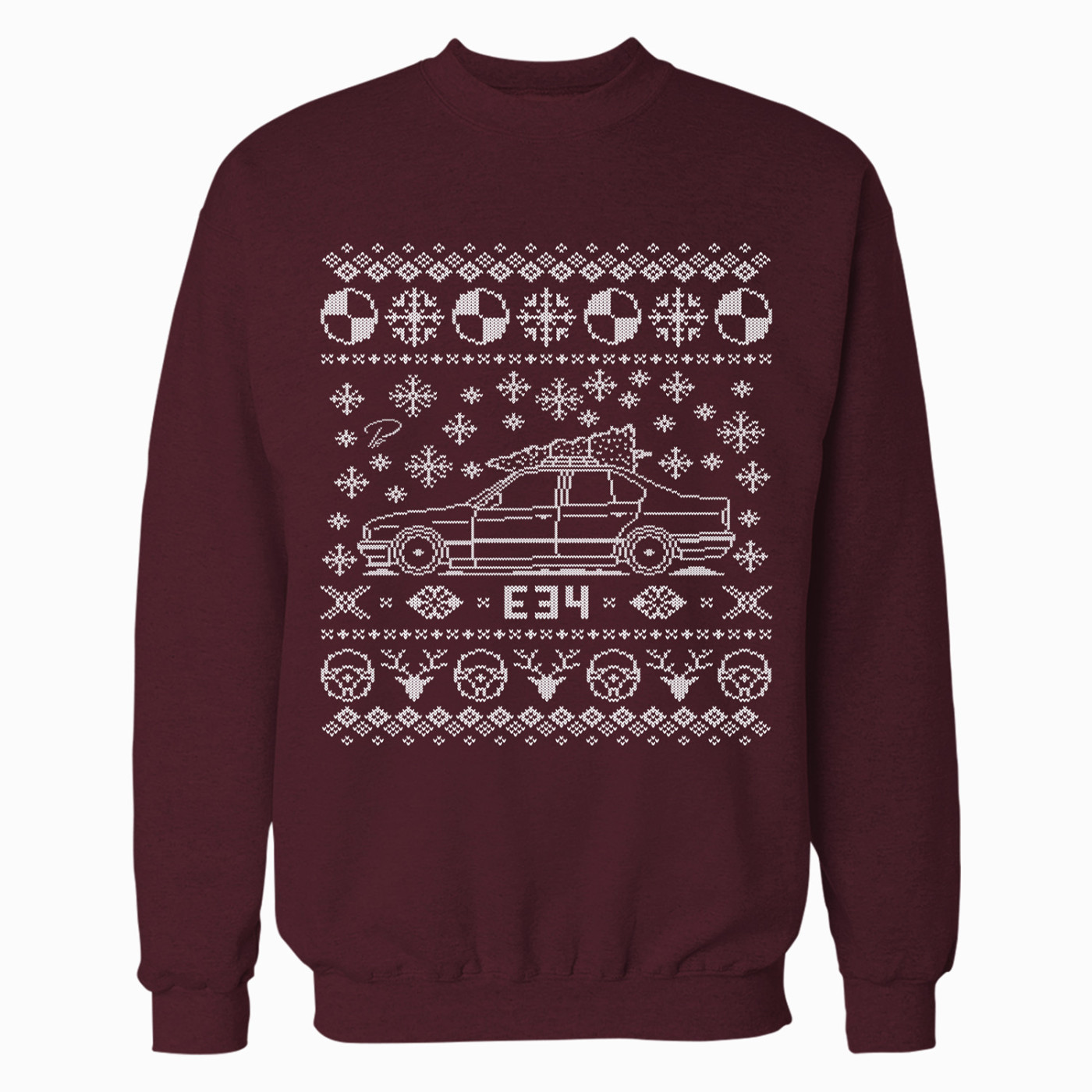 BMW E34 Sedan Full Christmas Sweater BMW E34 Sedan Full Christmas Sweater
