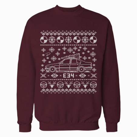 BMW E34 Sedan Full Christmas Sweater