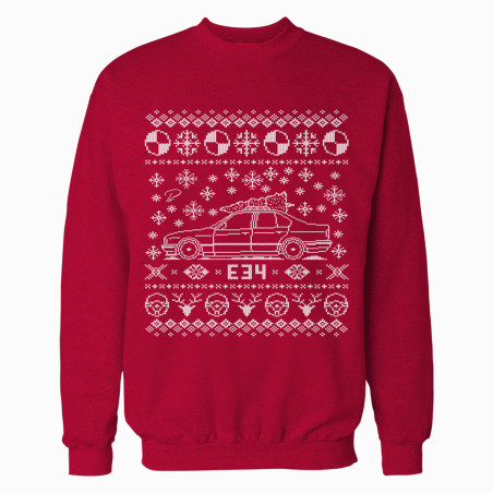 BMW E34 Sedan Full Christmas Sweater