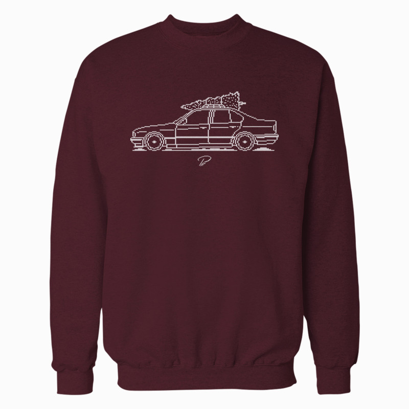 BMW E34 Sedan Minimal Christmas Sweater
