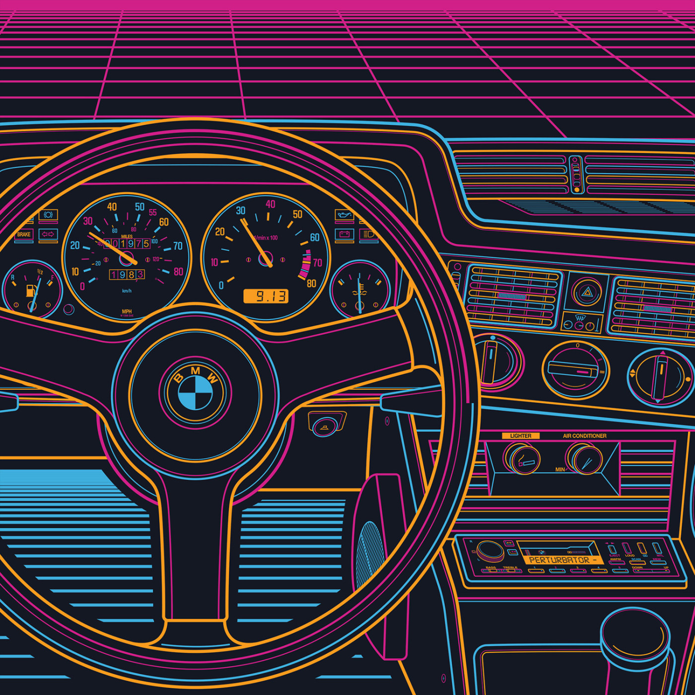 BMW E21 Eighties Sunset
