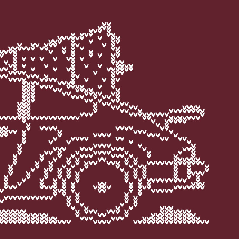 Porsche 930 Minimal Christmas Sweater