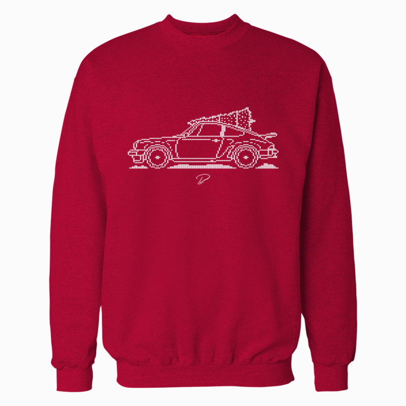 Porsche 930 Minimal Christmas Sweater