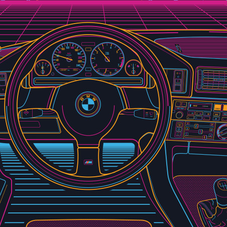 BMW E34 Eighties Sunset