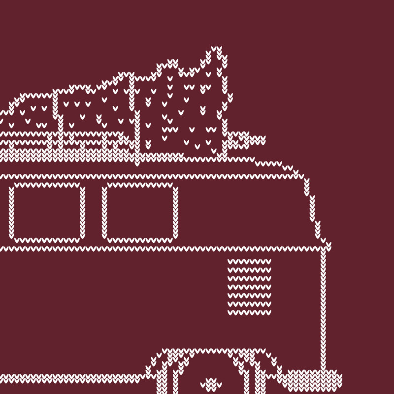 VW Type 2 Minimal Christmas Sweater