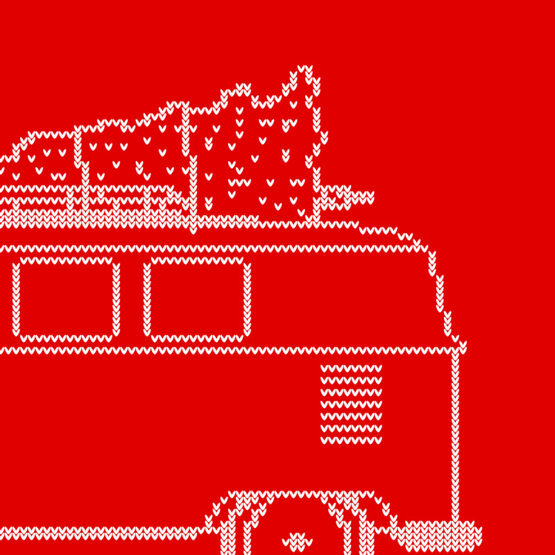 VW Type 2 Minimal Christmas Sweater
