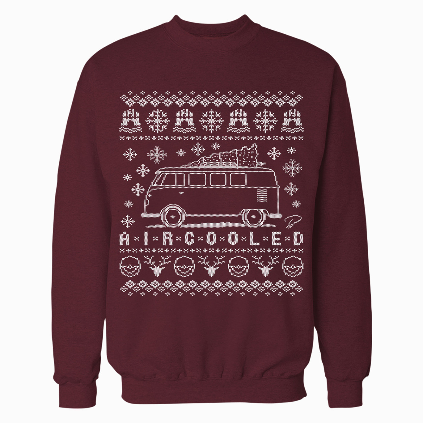 VW Type 2 Full Christmas Sweater VW Type 2 Full Christmas Sweater