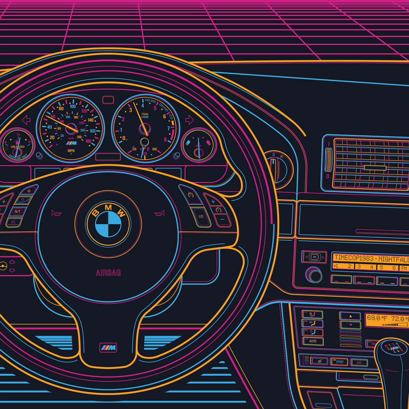BMW E39 Eighties Sunset