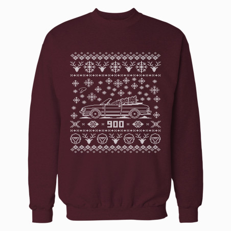 Saab 900 Cabrio Full Christmas Sweater