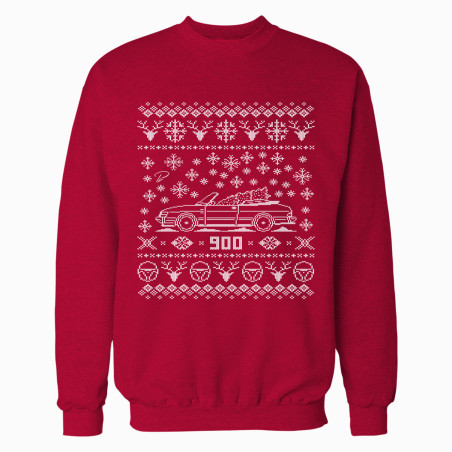 Saab 900 Cabrio Full Christmas Sweater