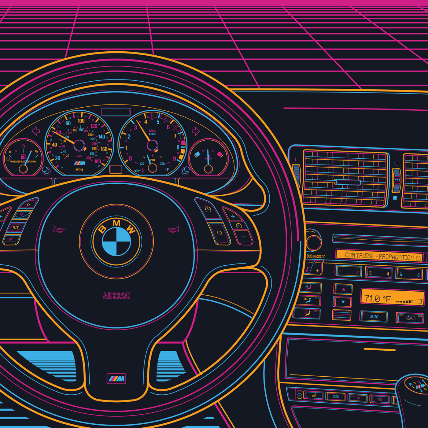 BMW E46 Eighties Sunset