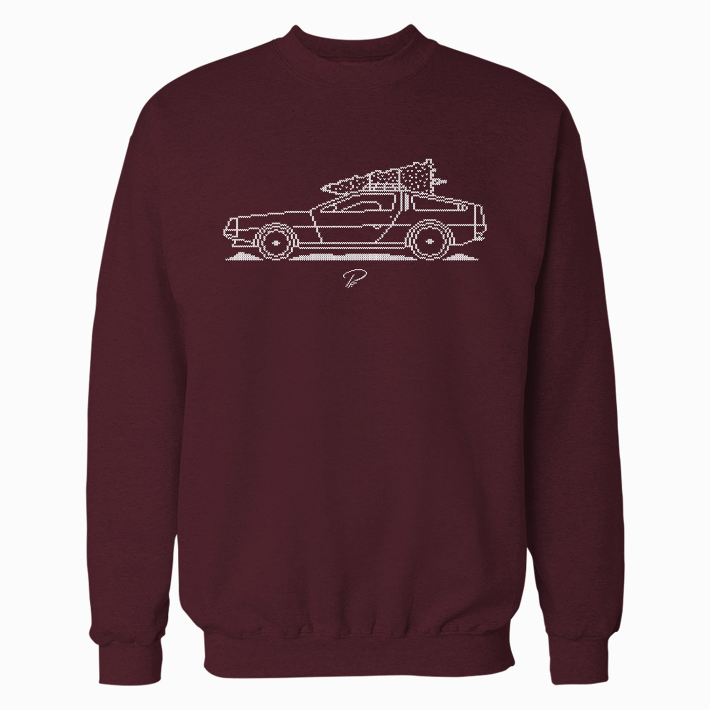Delorean DMC-12 Minimal Christmas Sweater