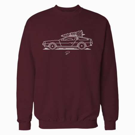 Delorean DMC-12 Minimal Christmas Sweater