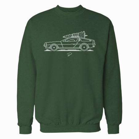 Delorean DMC-12 Minimal Christmas Sweater