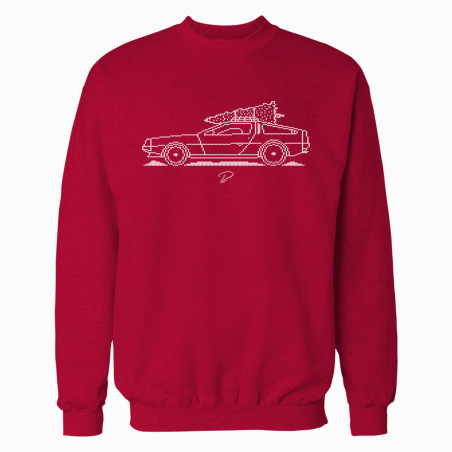 Delorean DMC-12 Minimal Christmas Sweater