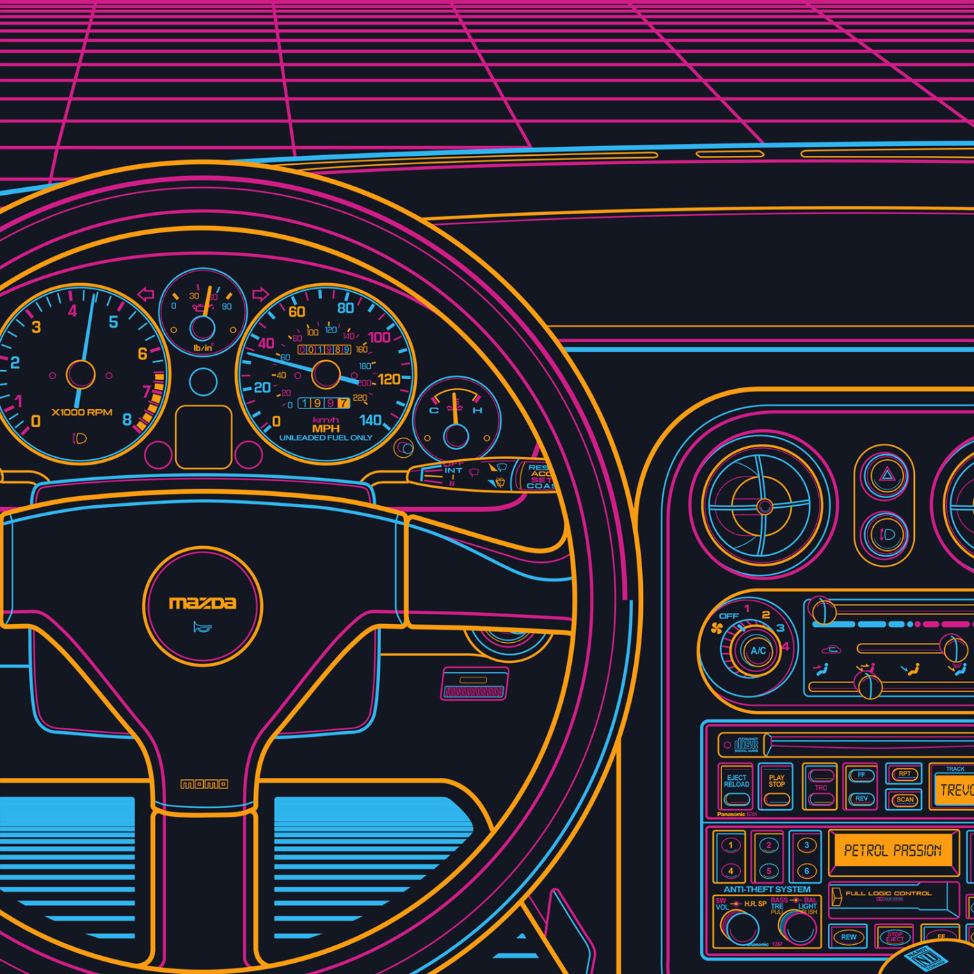 Mazda Miata NA Eighties Sunset