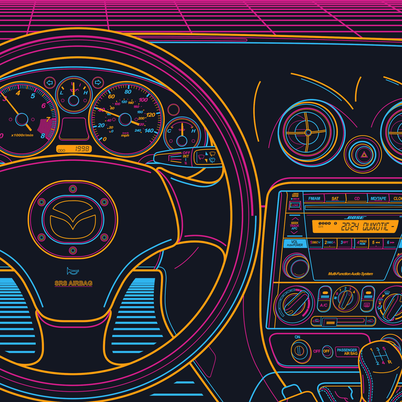 Mazda Miata NB Eighties Sunset