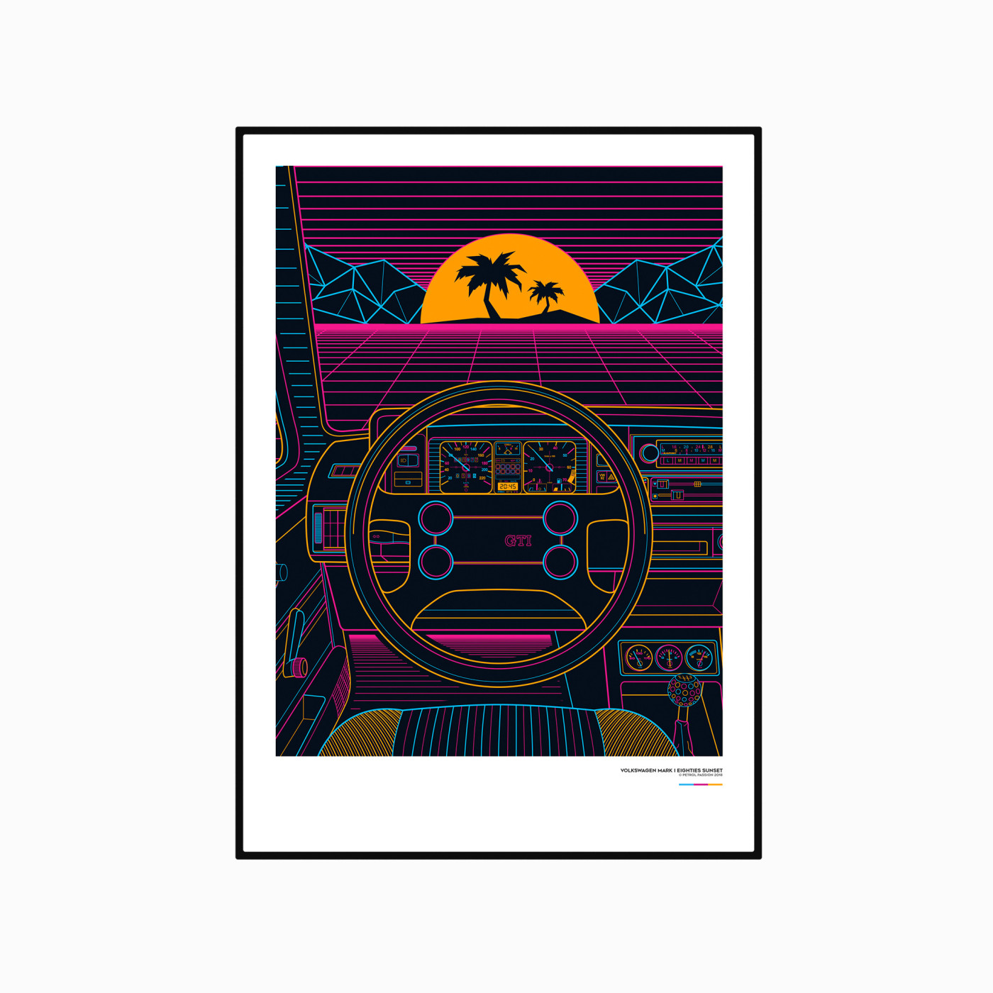 VW MK1 Eighties Sunset