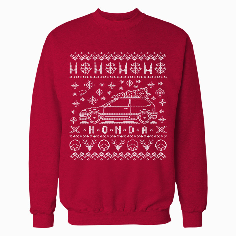 Honda Civic EF Hatch Full Christmas Sweater