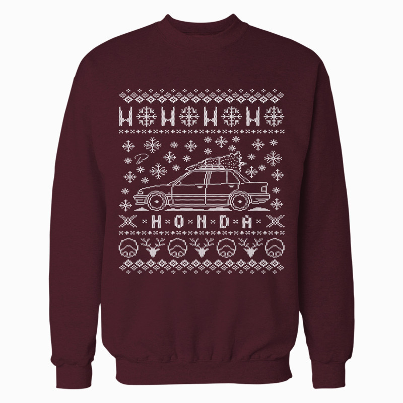 Honda Civic EF Sedan Full Christmas Sweater