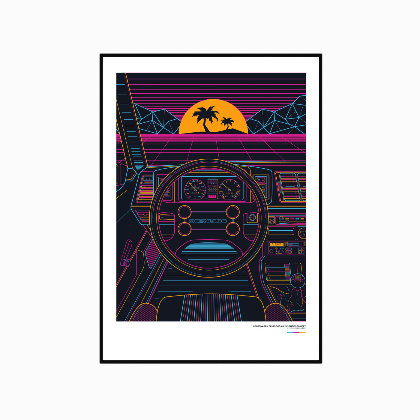 VW Scirocco MK2 Eighties Sunset