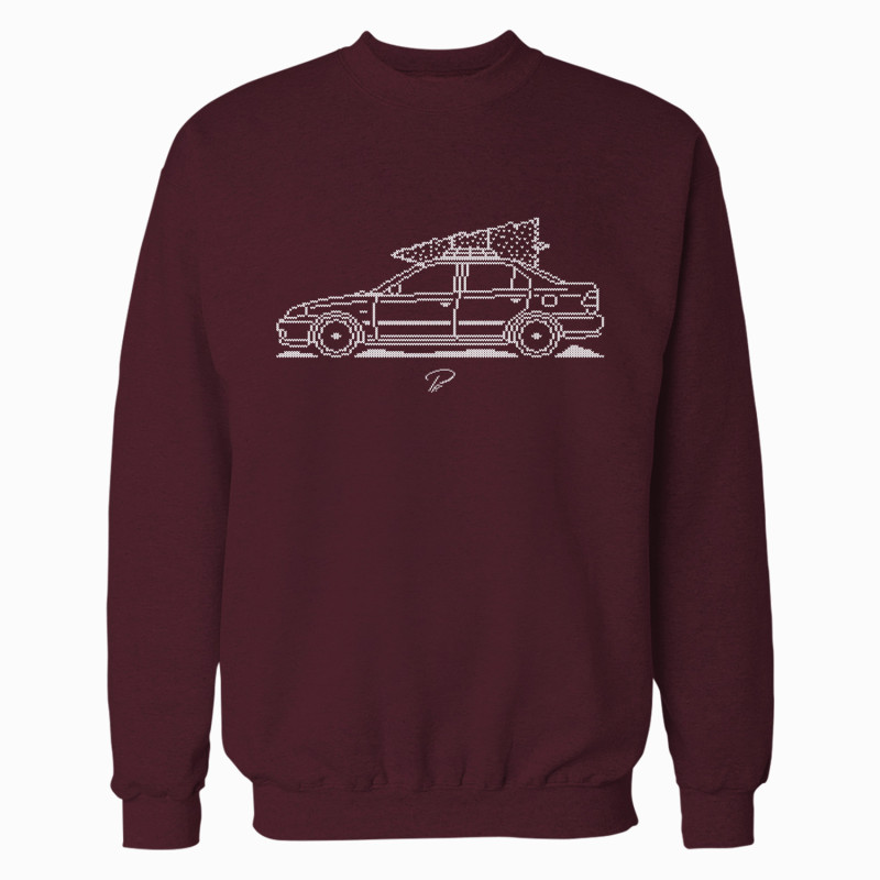 Honda Civic EK Sedan Minimal Christmas Sweater
