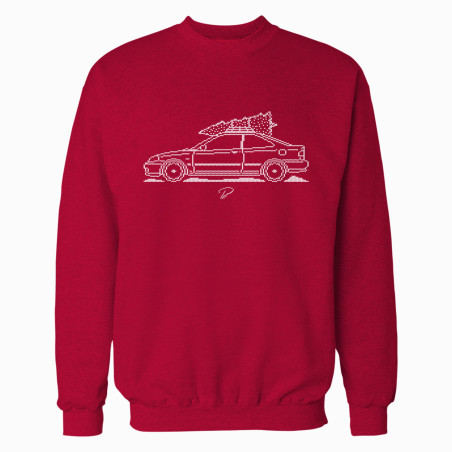 Honda Civic EJ Coupe 6th Gen Minimal Christmas Sweater