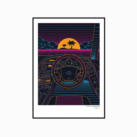 Toyota Supra A80 Eighties Sunset