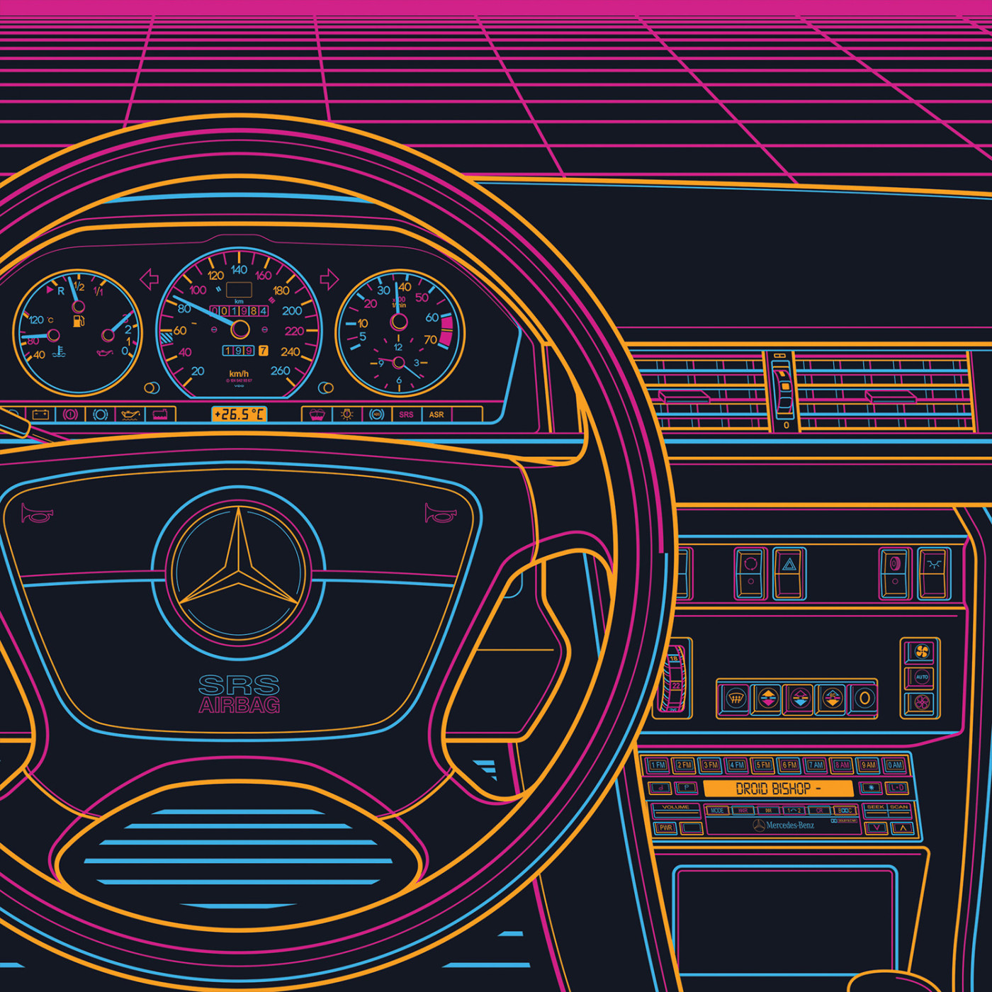Mercedes-Benz W124 Eighties Sunset