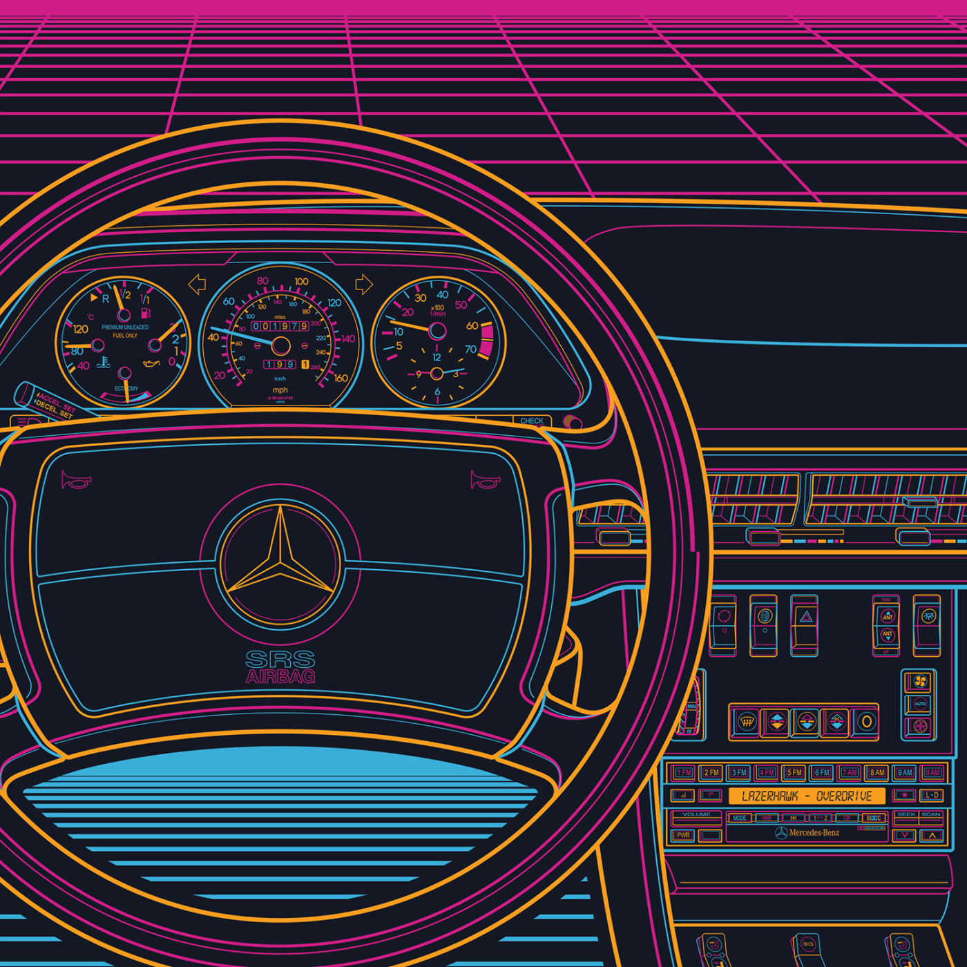 Mercedes-Benz W126 Eighties Sunset