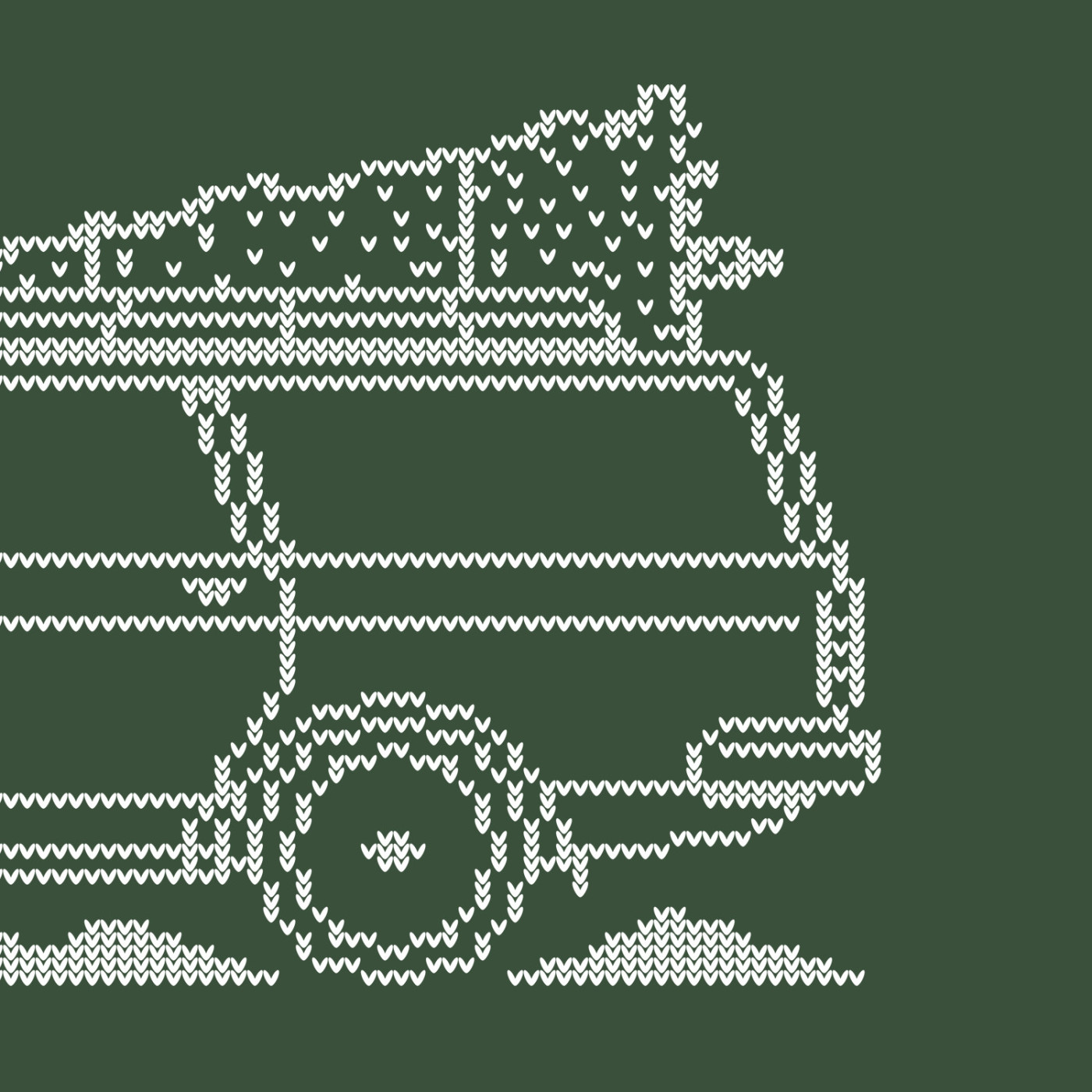 Volvo 240 Wagon Minimal Christmas Sweater