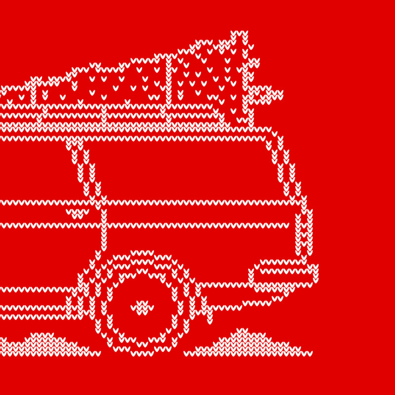 Volvo 240 Wagon Minimal Christmas Sweater