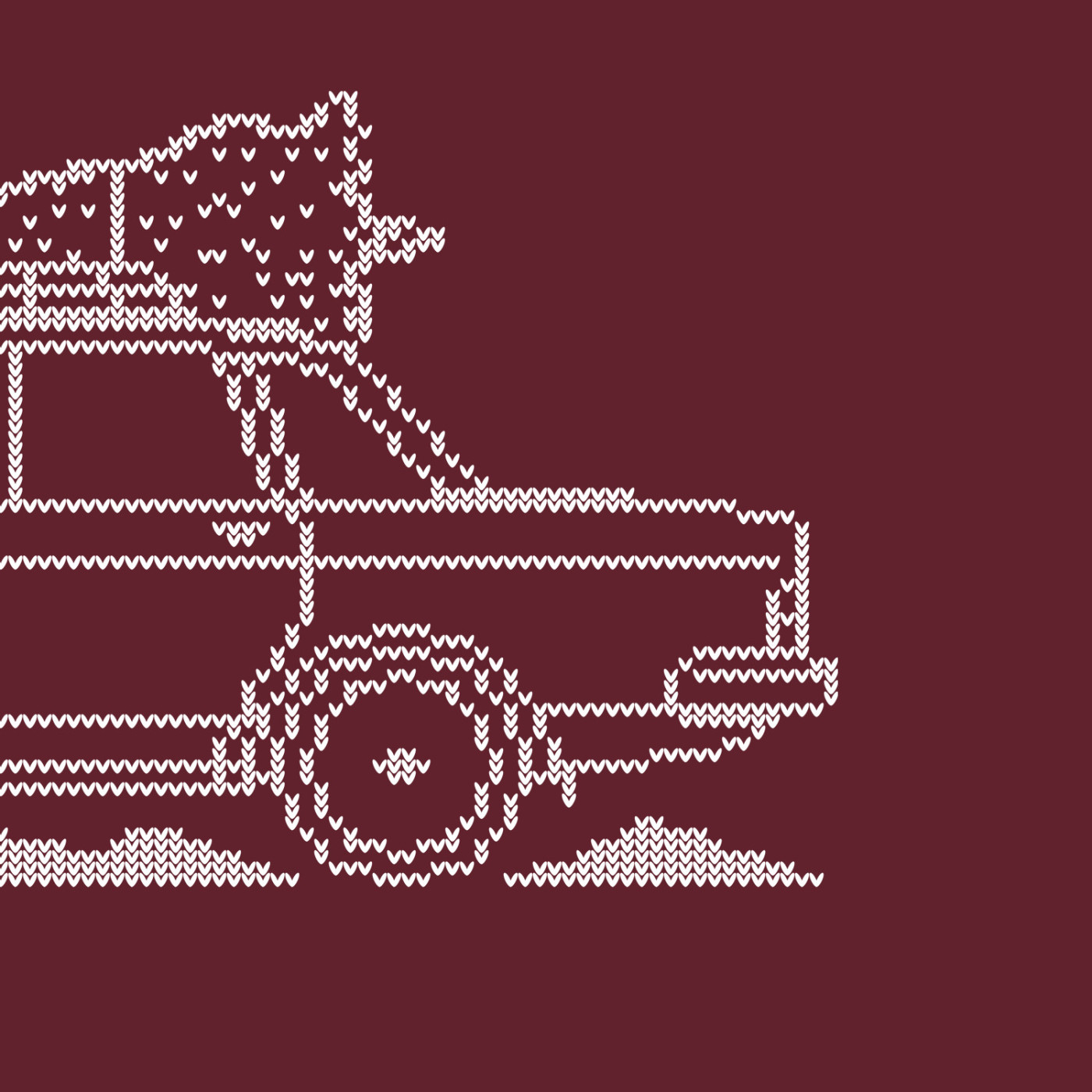Volvo 240 Sedan Minimal Christmas Sweater