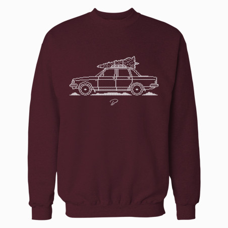Volvo 240 Sedan Minimal Christmas Sweater