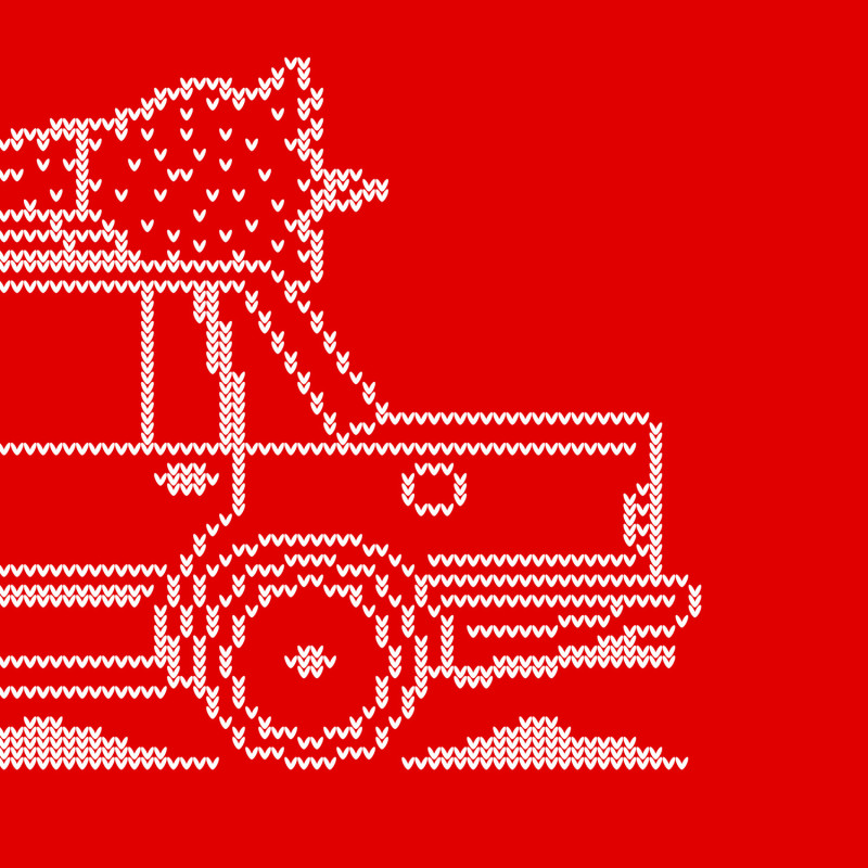 Volvo 740 Sedan Minimal Christmas Sweater