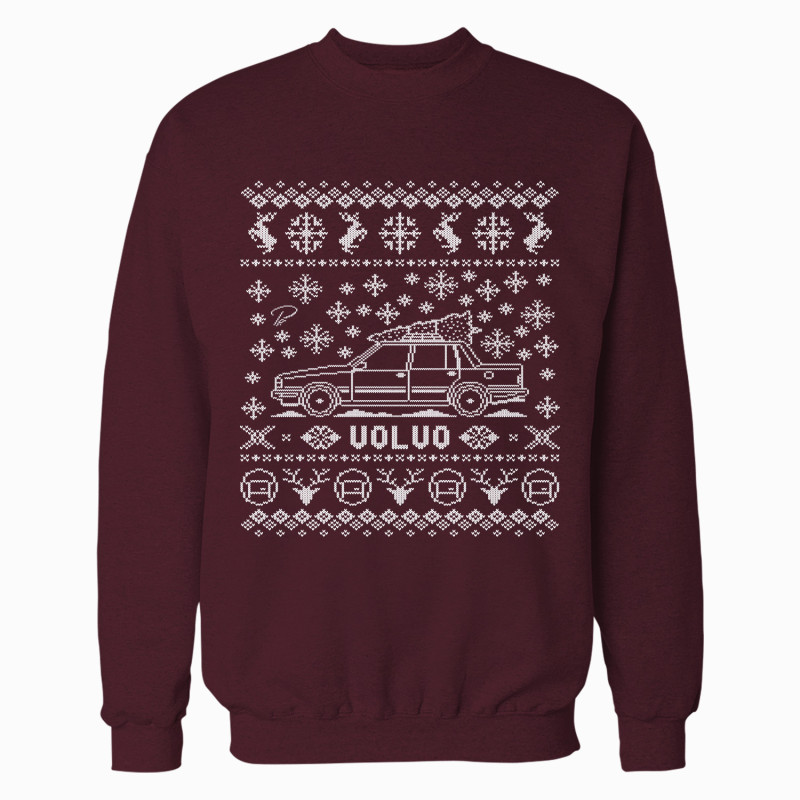 Volvo 740 Sedan Full Christmas Sweater