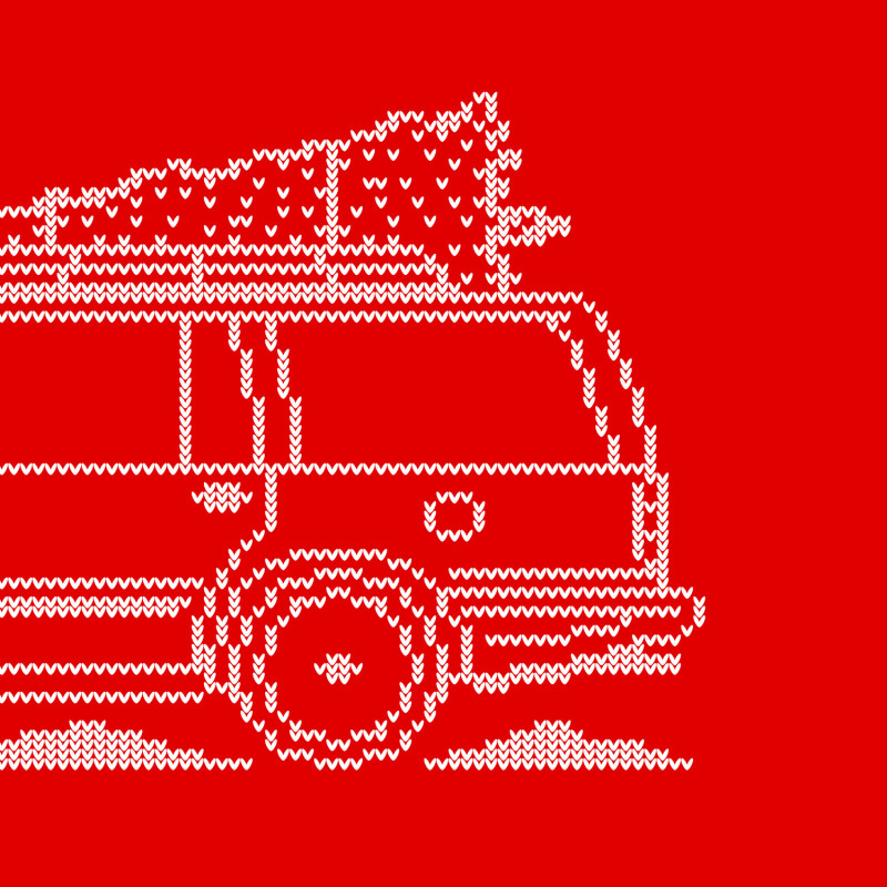 Volvo 740 Wagon Minimal Christmas Sweater