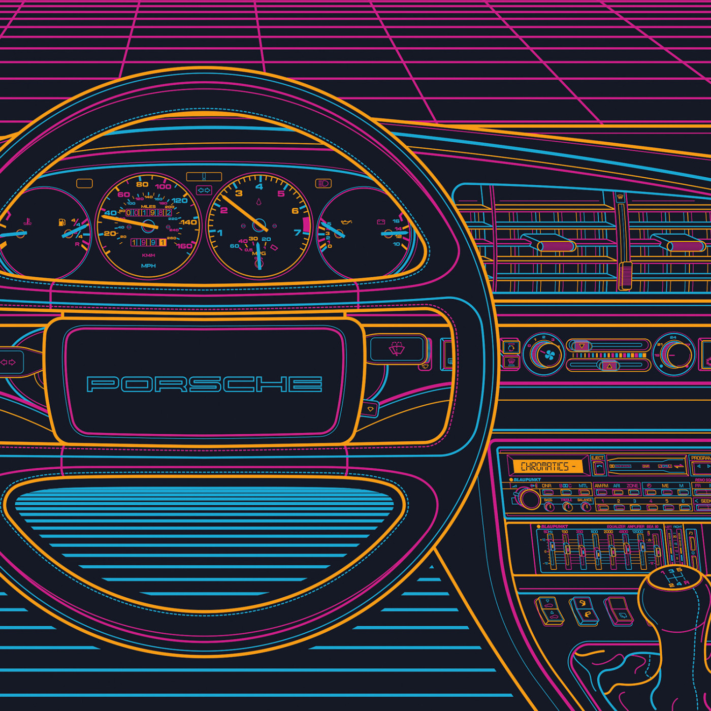 Porsche 944 Eighties Sunset