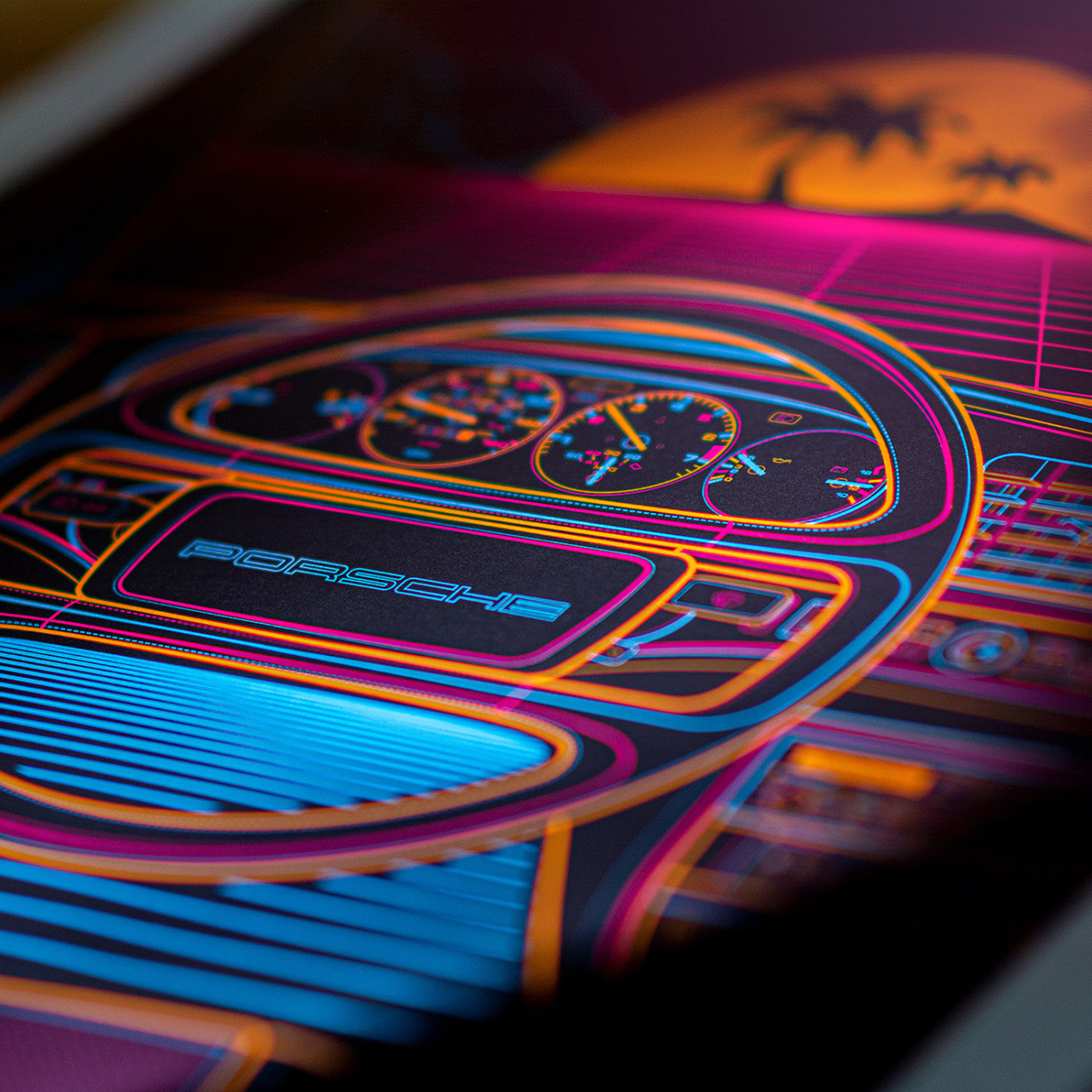 Porsche 944 Eighties Sunset