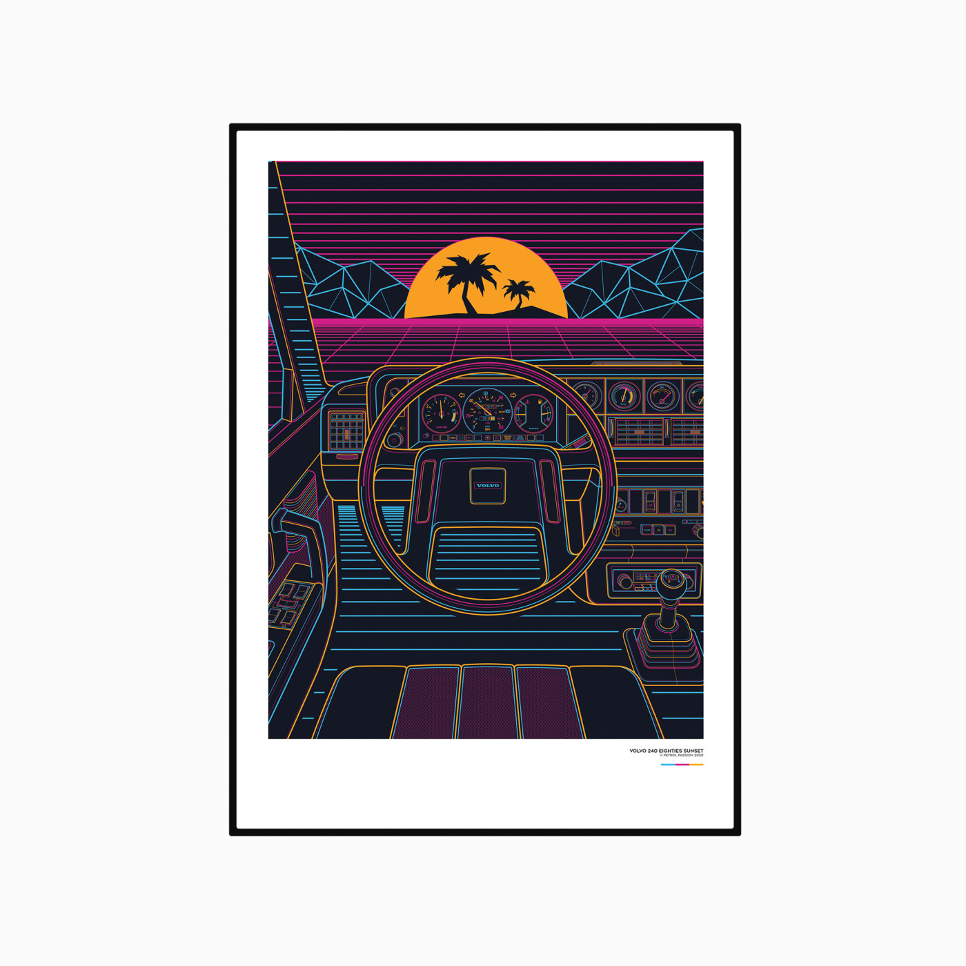 Volvo 240 Eighties Sunset