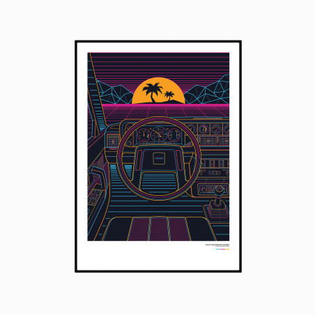 Volvo 240 Eighties Sunset